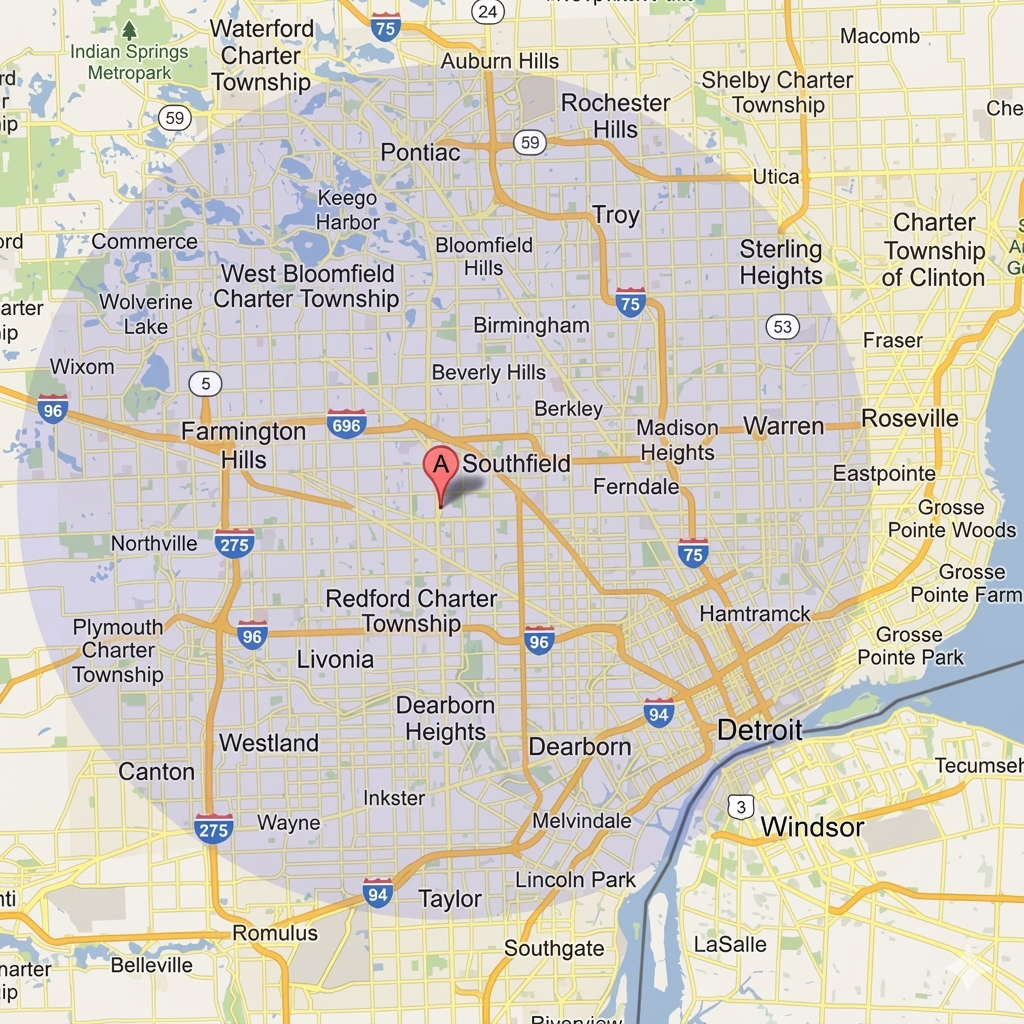 Map of Detroit Metro Area